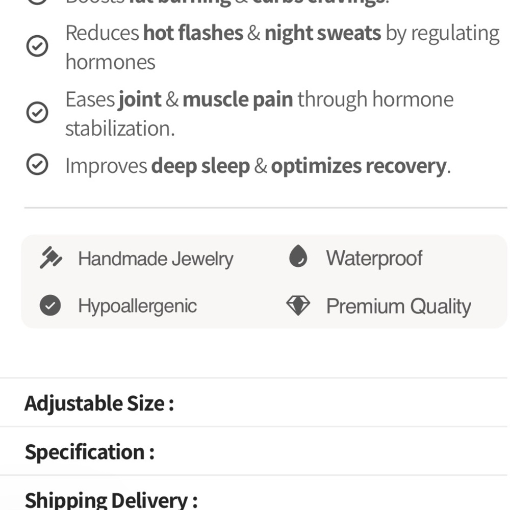 Kalm Bracelet Your Natural Menopause Solution gold magnets bangle - Picture 10 of 10